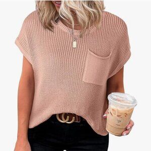 Short Sleeve Knit Sweater